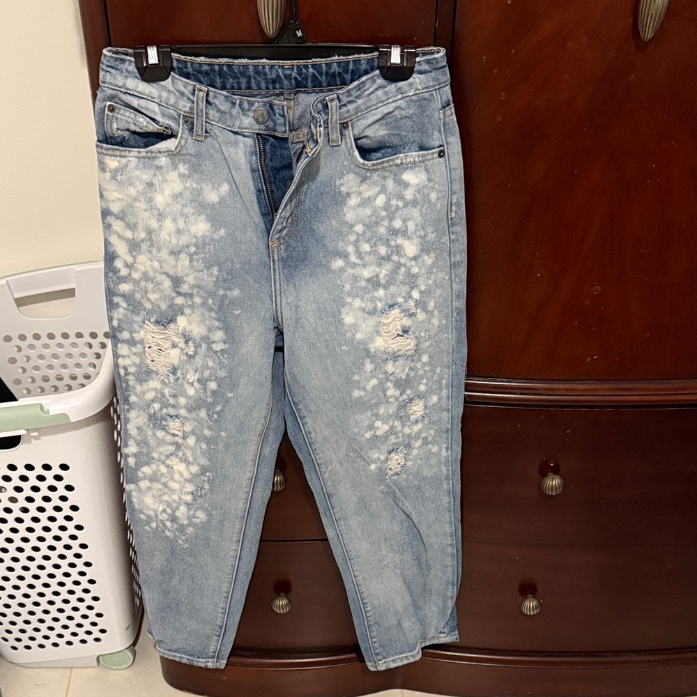 Carmar Light Blue Distressed Boyfriend Jeans